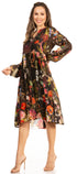 Luce elegante con el vestido midi floral de manga larga para mujer de Sakkas Jules