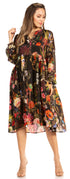 Luce elegante con el vestido midi floral de manga larga para mujer de Sakkas Jules