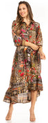 Sakkas Andreas Women's Maxi Dress with Ruffles and Buttons
