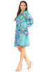 Vestido túnica floral estilo bohemio Sakkas Rosa - Top midi para mujer