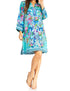 Vestido túnica floral estilo bohemio Sakkas Rosa - Top midi para mujer