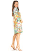 Vestido túnica floral estilo bohemio Sakkas Rosa - Top midi para mujer