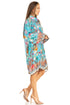 Vestido camisero corto de manga larga con cuello en V para mujer de Sakkas, primavera/verano