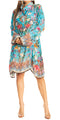 Vestido camisero corto de manga larga con cuello en V para mujer de Sakkas, primavera/verano