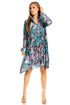 Vestido camisero corto de manga larga con cuello en V para mujer de Sakkas, primavera/verano