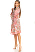 Vestido camisero corto de manga larga con cuello en V para mujer de Sakkas, primavera/verano