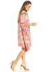 Vestido camisero corto de manga larga con cuello en V para mujer de Sakkas, primavera/verano
