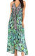 Vestido largo Sakkas Lizi para mujer, con cuello halter, corte alto y bajo, estilo pañuelo, para fiesta en la playa