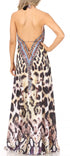 Vestido largo Sakkas Lizi para mujer, con cuello halter, corte alto y bajo, estilo pañuelo, para fiesta en la playa