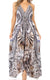 Vestido largo Sakkas Lizi para mujer, con cuello halter, corte alto y bajo, estilo pañuelo, para fiesta en la playa