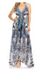 Vestido largo Sakkas Lizi para mujer, con cuello halter, corte alto y bajo, estilo pañuelo, para fiesta en la playa