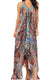 Vestido largo Sakkas Lizi para mujer, con cuello halter, corte alto y bajo, estilo pañuelo, para fiesta en la playa