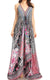 Vestido largo Sakkas Lizi para mujer, con cuello halter, corte alto y bajo, estilo pañuelo, para fiesta en la playa