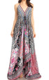 Vestido largo Sakkas Lizi para mujer, con cuello halter, corte alto y bajo, estilo pañuelo, para fiesta en la playa