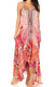 Vestido largo Sakkas Lizi para mujer, con cuello halter, corte alto y bajo, estilo pañuelo, para fiesta en la playa