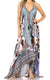 Vestido largo Sakkas Lizi para mujer, con cuello halter, corte alto y bajo, estilo pañuelo, para fiesta en la playa