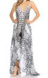Vestido largo Sakkas Lizi para mujer, con cuello halter, corte alto y bajo, estilo pañuelo, para fiesta en la playa
