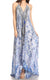 Vestido largo Sakkas Lizi para mujer, con cuello halter, corte alto y bajo, estilo pañuelo, para fiesta en la playa
