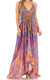 Vestido largo Sakkas Lizi para mujer, con cuello halter, corte alto y bajo, estilo pañuelo, para fiesta en la playa