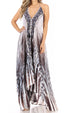 Vestido largo Sakkas Lizi para mujer, con cuello halter, corte alto y bajo, estilo pañuelo, para fiesta en la playa
