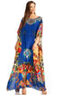 Sakkas Jabari Women's Maxi Short Sleeve Long Beach Kaftan Dress Boho Loose Gown
