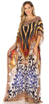 Sakkas Jabari Women's Maxi Short Sleeve Long Beach Kaftan Dress Boho Loose Gown