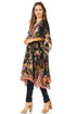 Sakkas Jenni Vestido caftán bohemio de longitud media para mujer con diamantes de imitación fluidos