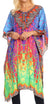 Sakkas Jenni Vestido caftán bohemio de longitud media para mujer con diamantes de imitación fluidos