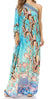 Sakkas Dora Women's One Shoulder Short Sleeve Casual Elegant Maxi Dress with Print