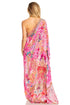 Sakkas Dora Women's One Shoulder Short Sleeve Casual Elegant Maxi Dress with Print