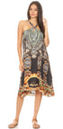 Sakkas Eva Women's Casual Summer Cocktail Boho Sleeveless Short Dress with Print