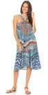 Sakkas Eva Women's Casual Summer Cocktail Boho Sleeveless Short Dress with Print