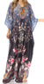 Sakkas Yeni Women's Short Sleeve V-neck Summer Floral Long Caftan Dress Cover-up