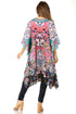 Vestido caftán Sakkas Zeni de verano con estampado floral y cuello en V y manga corta para mujer