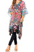 Vestido caftán Sakkas Zeni de verano con estampado floral y cuello en V y manga corta para mujer