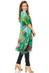 Vestido caftán Sakkas Zeni de verano con estampado floral y cuello en V y manga corta para mujer