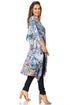 Vestido caftán Sakkas Zeni de verano con estampado floral y cuello en V y manga corta para mujer