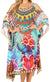 Vestido caftán Sakkas Amaya de corte holgado, largo, estampado, con tirantes y escote barco en los hombros