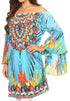 Vestido túnica Sakkas Inna con mangas acampanadas y pedrería
