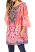 Vestido túnica Sakkas Inna con mangas acampanadas y pedrería