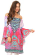 Vestido túnica Sakkas Inna con mangas acampanadas y pedrería