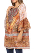 Vestido túnica Sakkas Inna con mangas acampanadas y pedrería