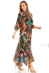 Sakkas Womens Long Sleeves Button Down Spring/Summer Maxi Shirt dress/Beachwear
