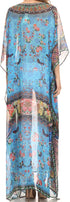 Vestido caftán largo con diseño estampado Wilder de Sakkas y cristales transparentes.