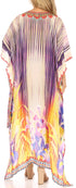 Vestido Sakkas Laisson Flowy Hi-Lo Caftán con diamantes de imitación, cuello en V, corte cuadrado, para cubrir la parte superior