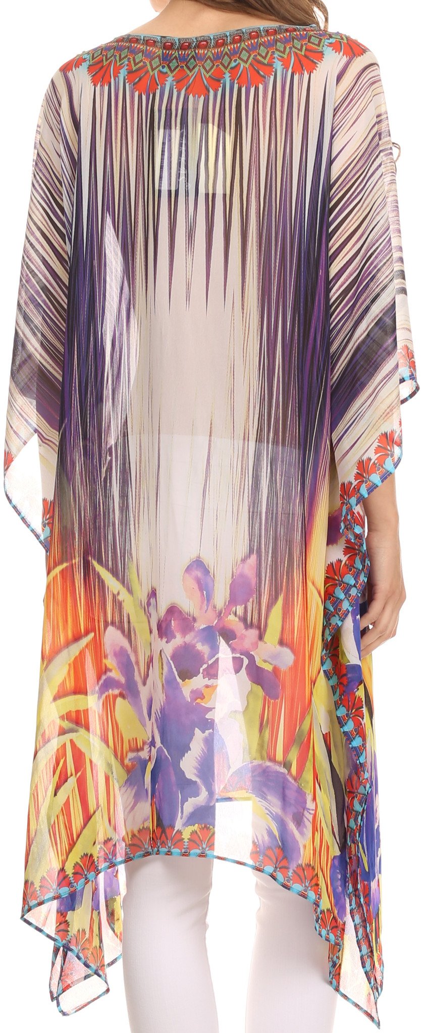 Vestido/paro corto Sakkas Mimi con estampado marroquí semitransparente