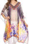 Vestido/paro corto Sakkas Mimi con estampado marroquí semitransparente