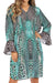 Sakkas Ximena Women's Floral Boho Cocktail Dress Tunic Cover-up V neck Summer