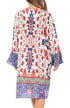 Sakkas Ximena Women's Floral Boho Cocktail Dress Tunic Cover-up V neck Summer