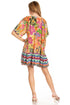 Vestido bohemio de verano informal con estampado floral de manga corta para cóctel de Sakkas Eliza para mujer